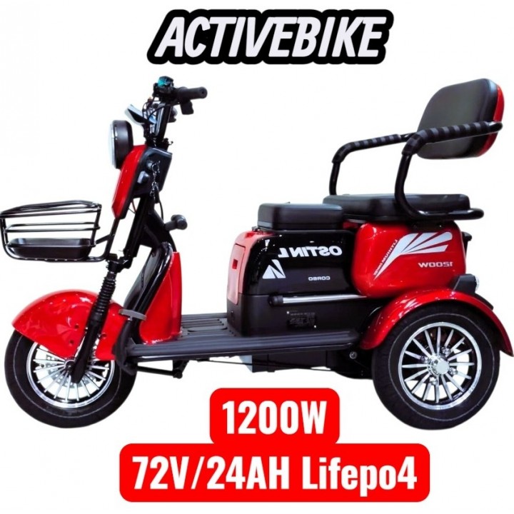 Електричний трицикл Corso OSTIN L NL-434017 (1200W, 72V/24Ah Lifepo4)